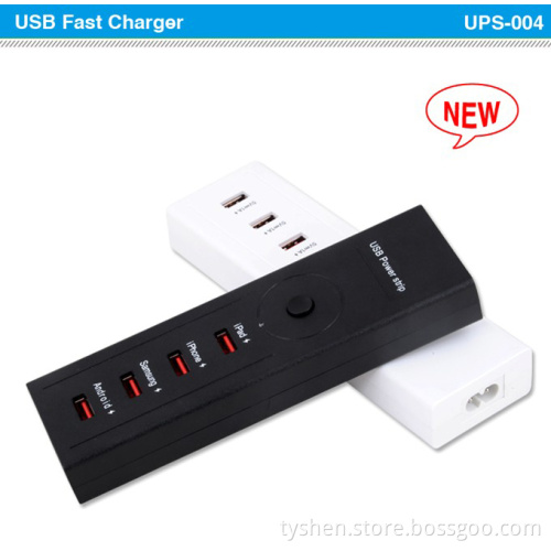 USB Power Strip with 4 Ports for iPhone, iPad, Sumsung Galaxy etc